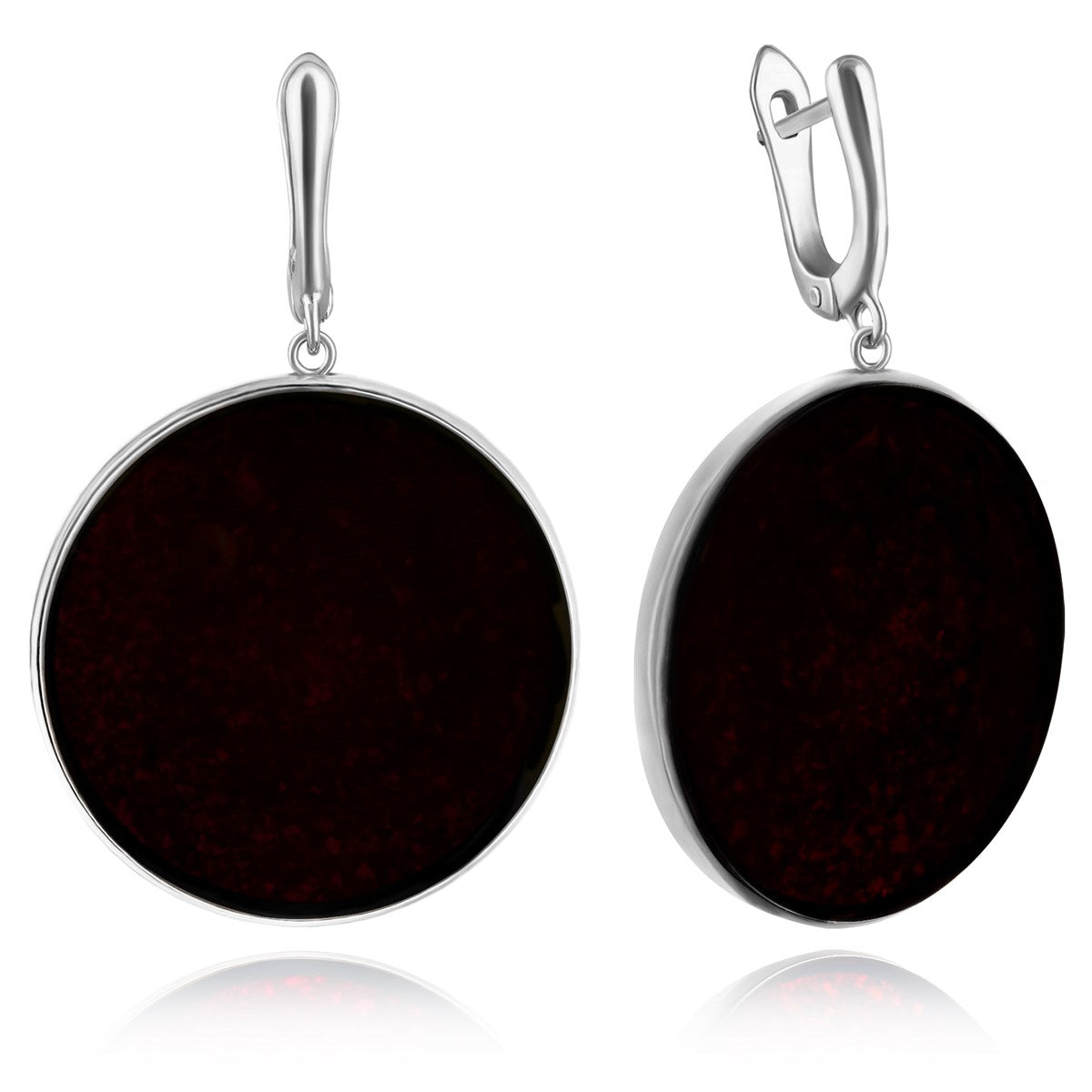 Amber Eclipse Earrings – Baltic Amber | Gold-Plated Silver