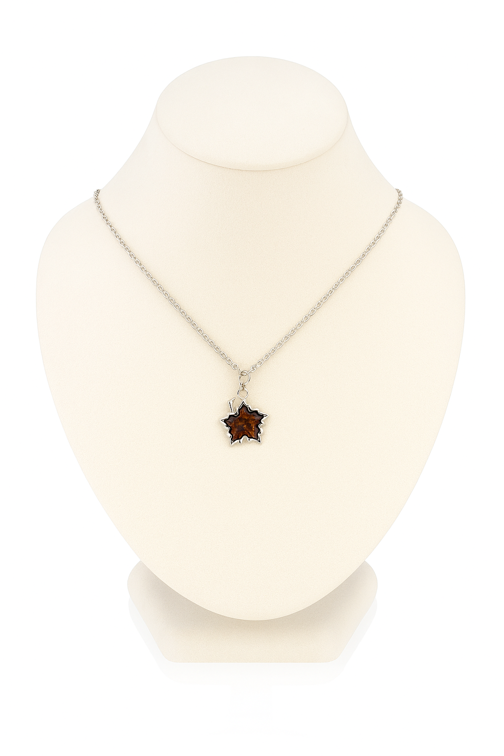 Amber Maple Pendant with Chain — Collection “Maple”