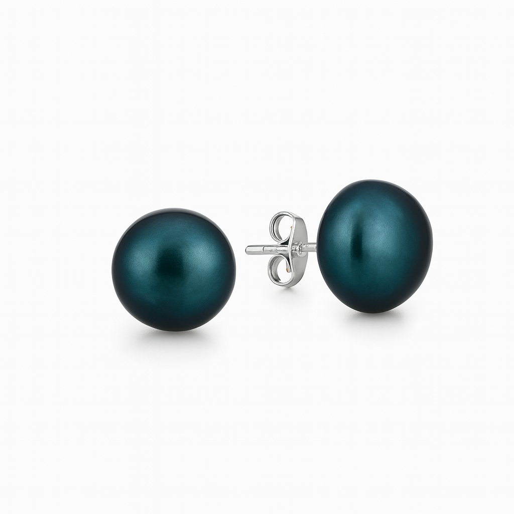 Classic Pearl Stud Earrings – Sterling Silver & Natural Pearl
