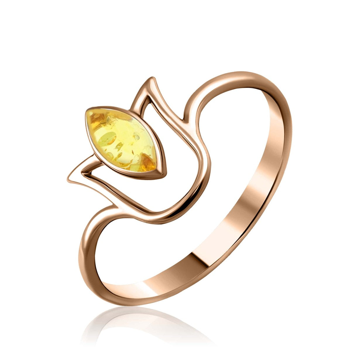 Marquise Lemon Amber Silver Ring — DARVIN (Pre-Order)