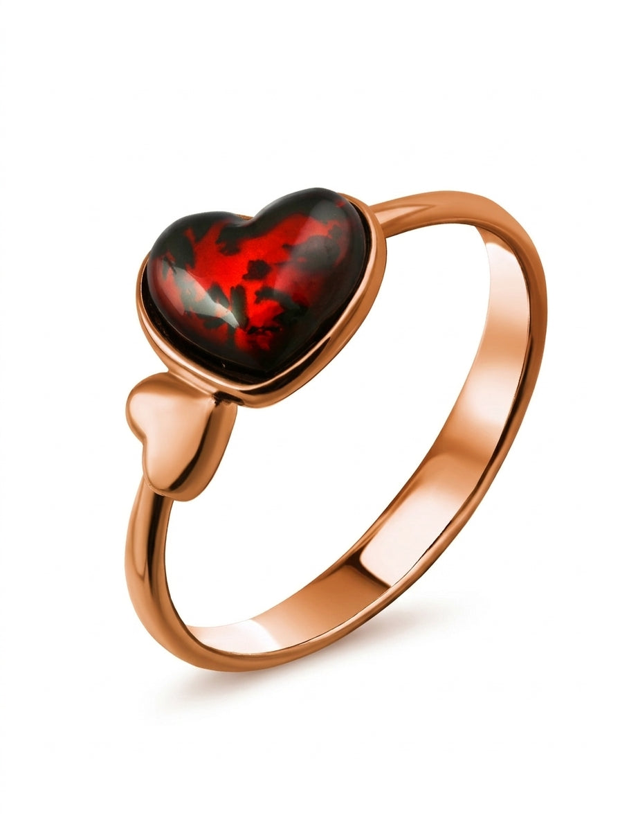 Apple Mixed Amber Silver Ring — DARVIN (Pre-Order)