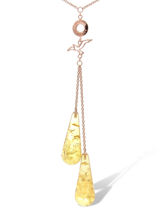 Lemon Amber Silver Necklace — DARVIN (Pre-Order)
