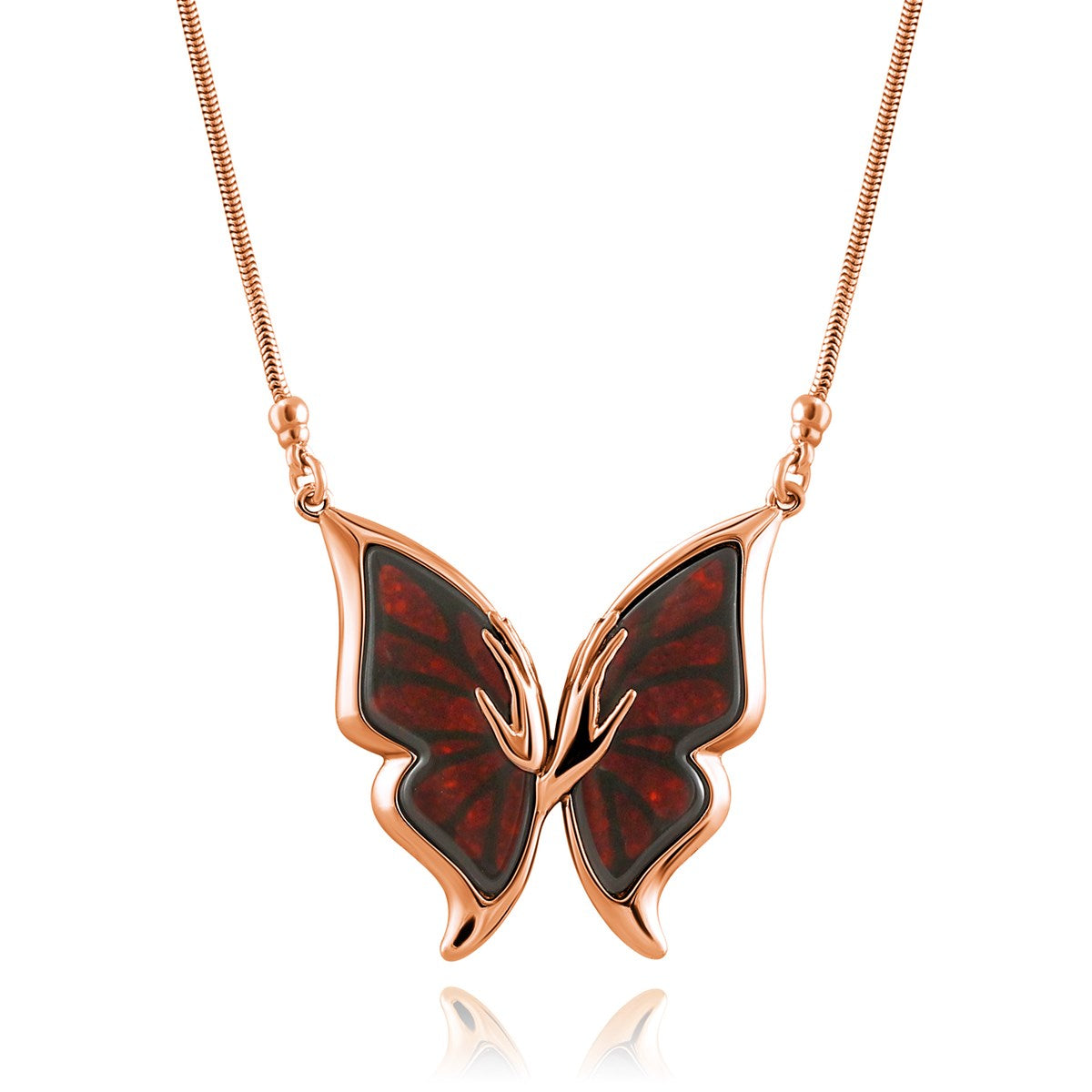 Cognac Amber Silver Necklace — DARVIN (Pre-Order)