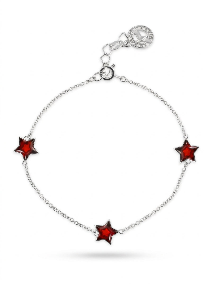 Star Cognac Amber Silver Bracelet — DARVIN (Pre-Order)