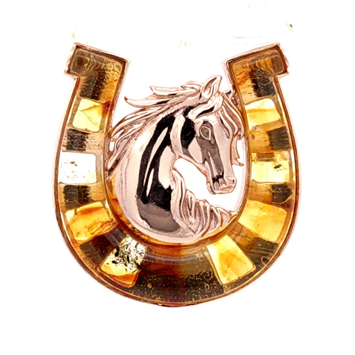 Cognac Amber Silver Brooch — DARVIN