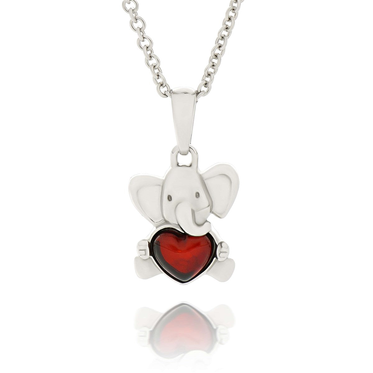 Cognac Amber Silver Pendant — DARVIN (Pre-Order)