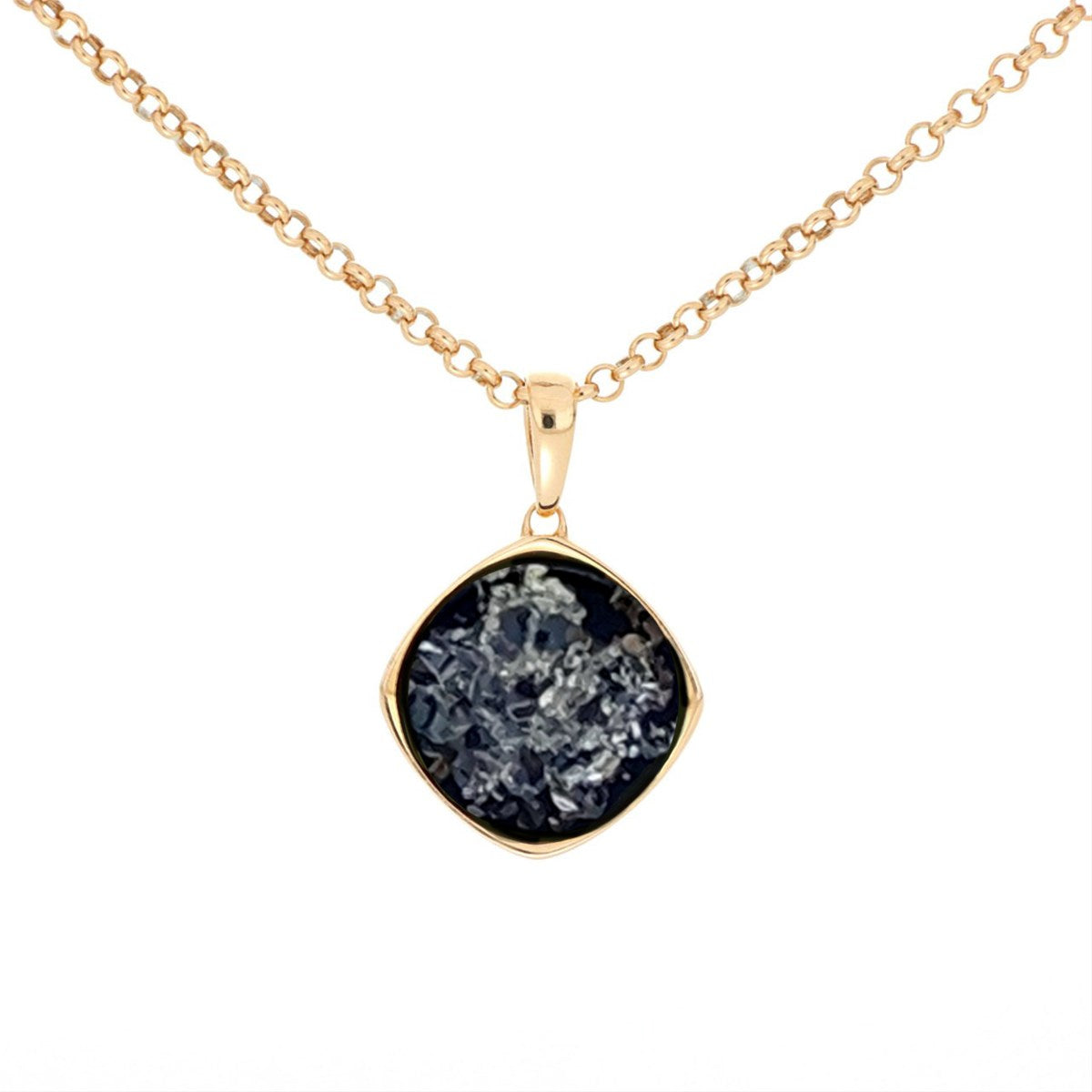 Round Green Amber Silver Pendant — DARVIN (Pre-Order)