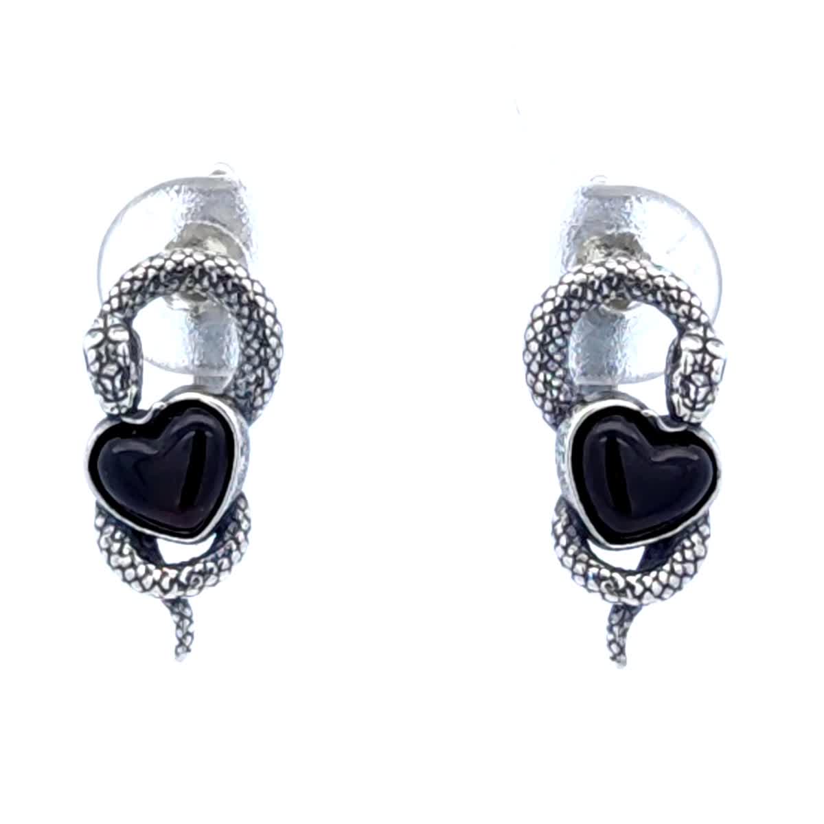 Heart Cognac Amber Silver Earrings — DARVIN (Pre-Order)