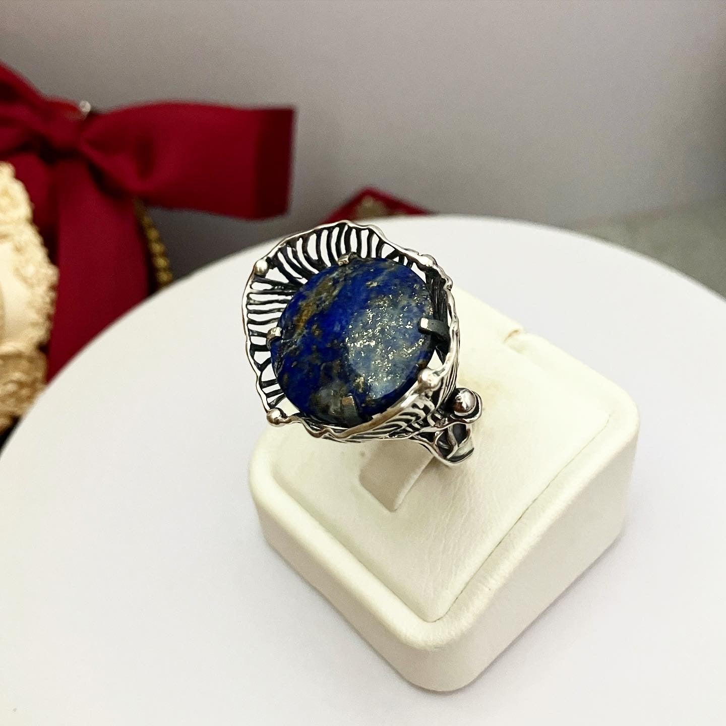 ring with lapis lazuli
