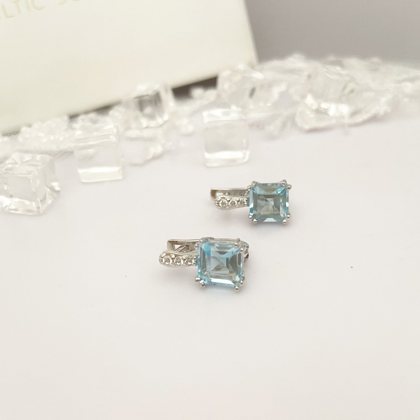 Серьги с Topaz Sky Blue