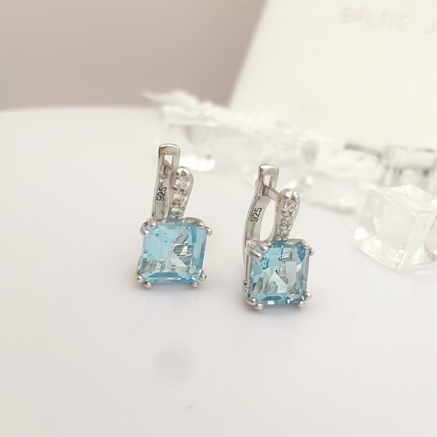 Серьги с Topaz Sky Blue