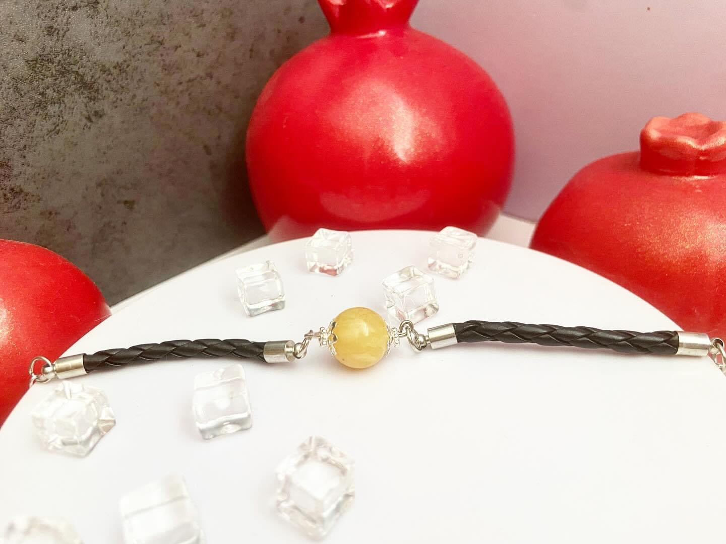 Bracelet with Amber Sphere