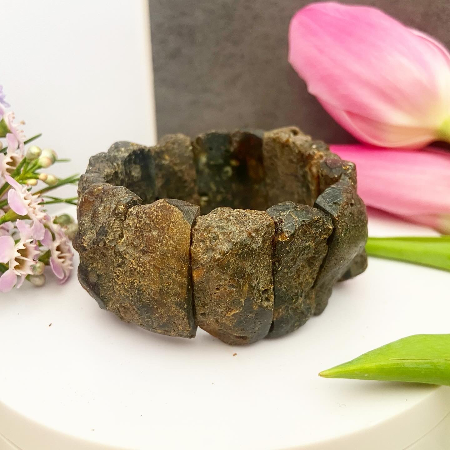 Raw Amber Bracelet “Boho”