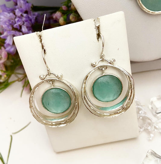 Roman Glass Earrings “Mosaic”