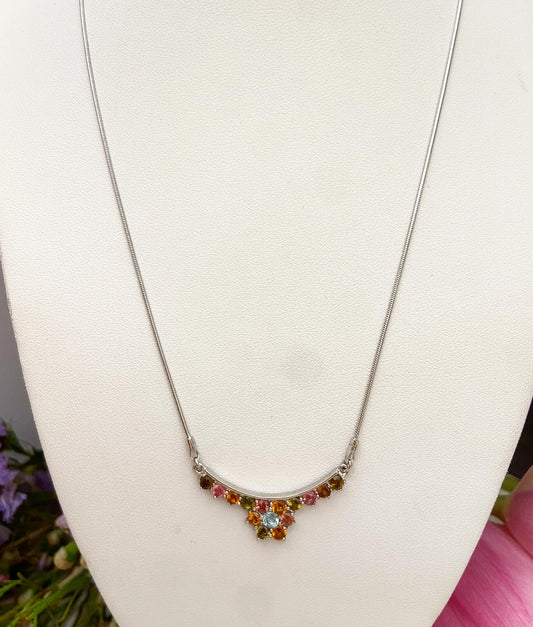Tourmaline Gemstone Necklace “Scatter”