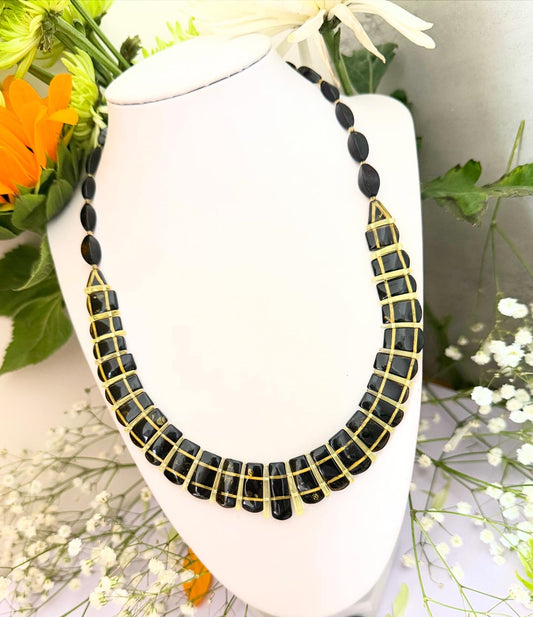 Amber Collar Necklace “Cleopatra” – Handmade