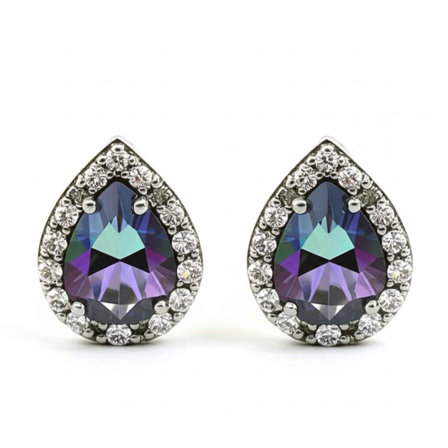 Mystic Glow Earrings – Sterling Silver & Mystic Quartz