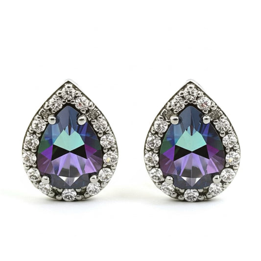 Mystic Glow Earrings – Sterling Silver & Mystic Quartz