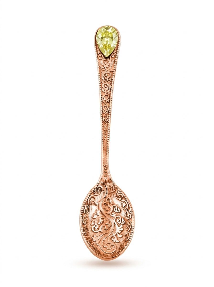 Teardrop White Amber Silver Souvenir — DARVIN (Pre-Order)