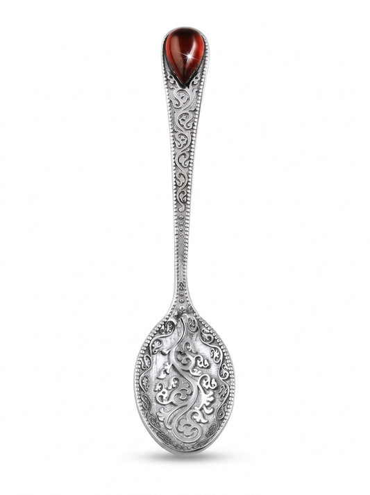 Teardrop Cognac Amber Silver Souvenir — DARVIN (Pre-Order)