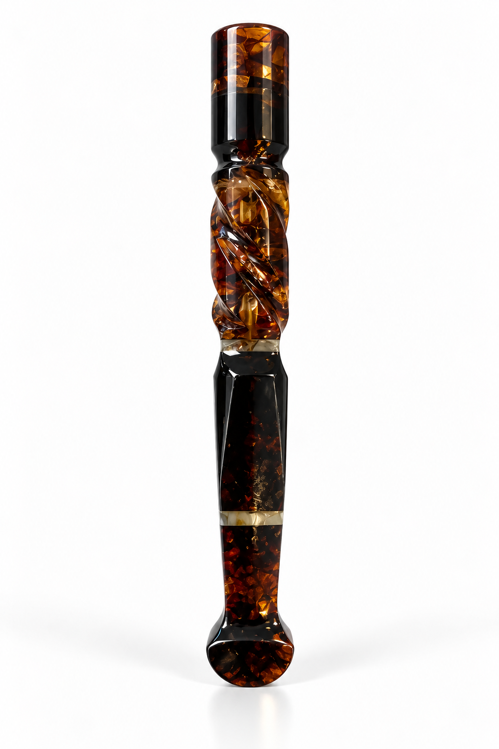 Hand-Carved Baltic Amber Cigar Holder