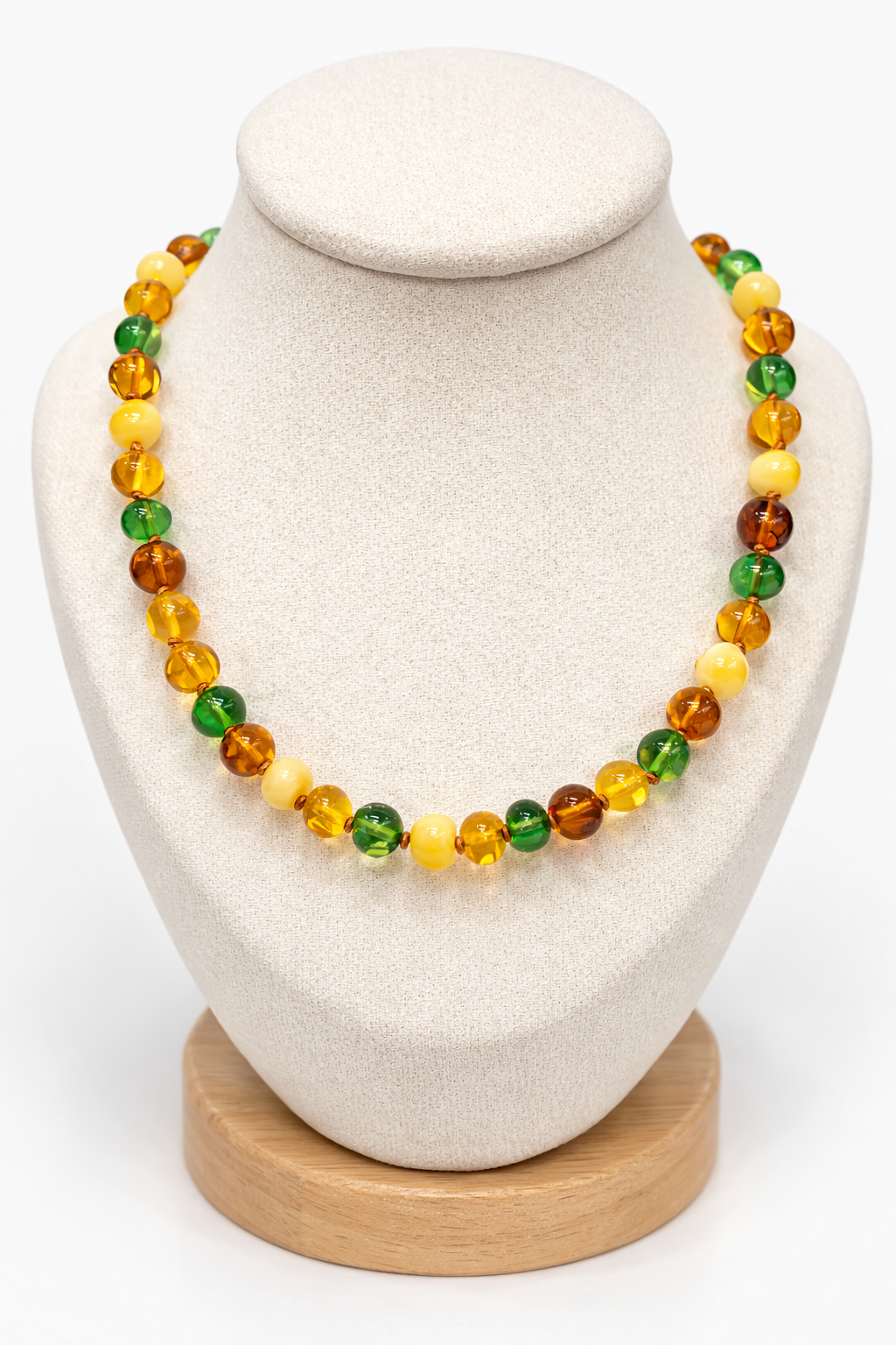 Baltic Amber Baby Necklace – Natural Raw Amber, Knotted Beads