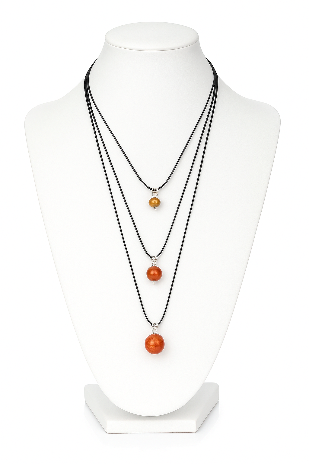 Amber Bead Necklace on Cord — “Natural Harmony”