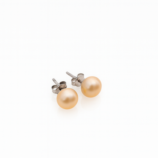 Classic Pearl Stud Earrings – Sterling Silver & Natural Pearl