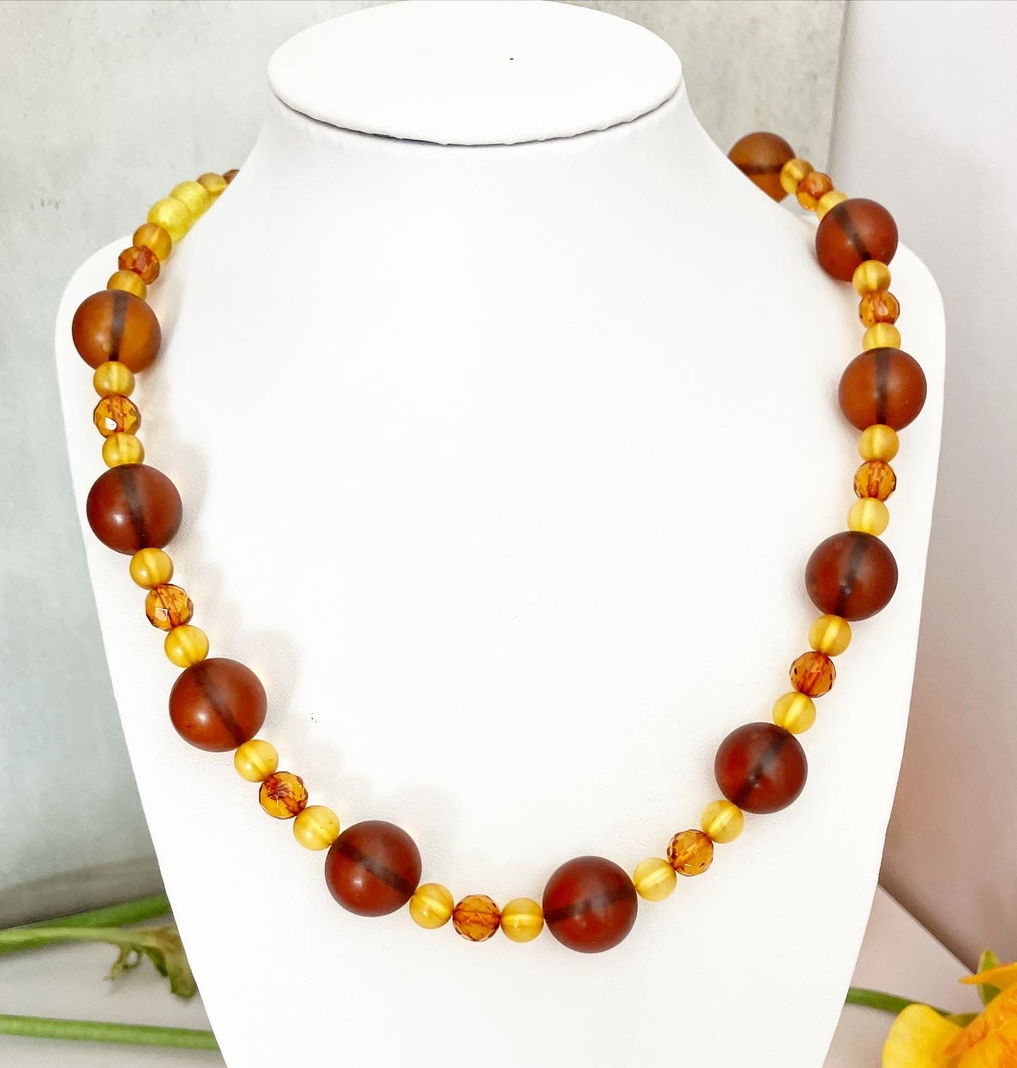 Beads from natural amber "Burma"