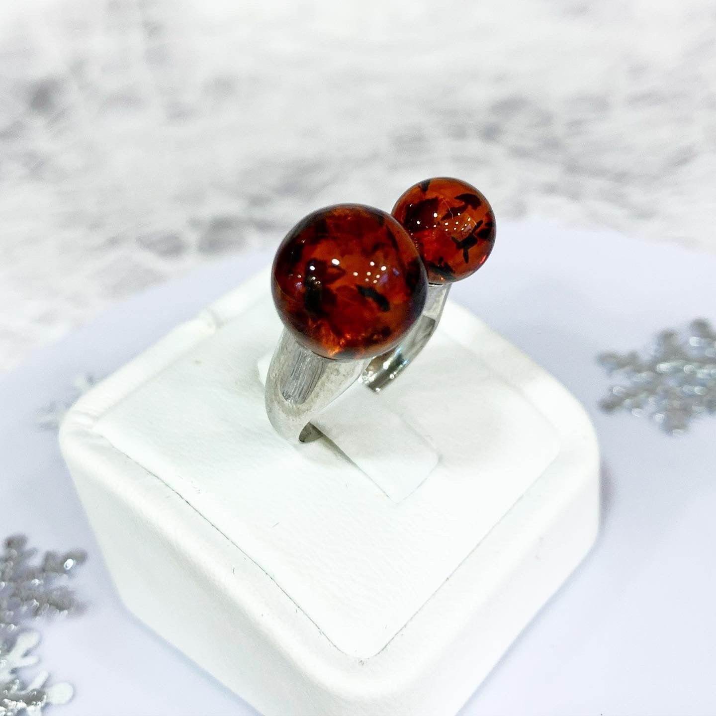 Ring "Amber Sphere"