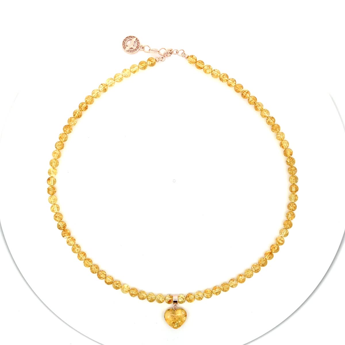 Ball Lemon Amber Silver Necklace — DARVIN (Pre-Order)