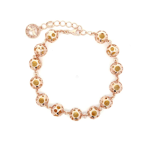 Ball Lemon Amber Silver Bracelet — DARVIN