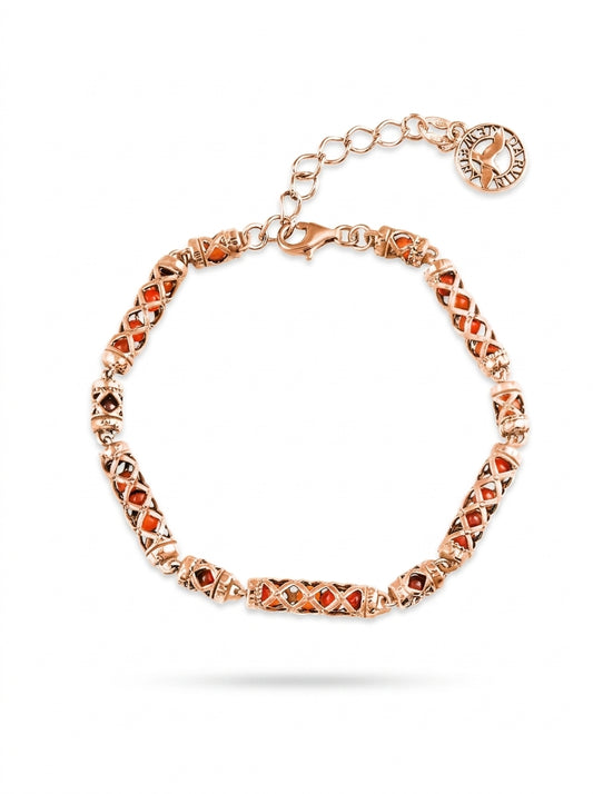 Ball Cognac Amber Silver Bracelet — DARVIN (Pre-Order)