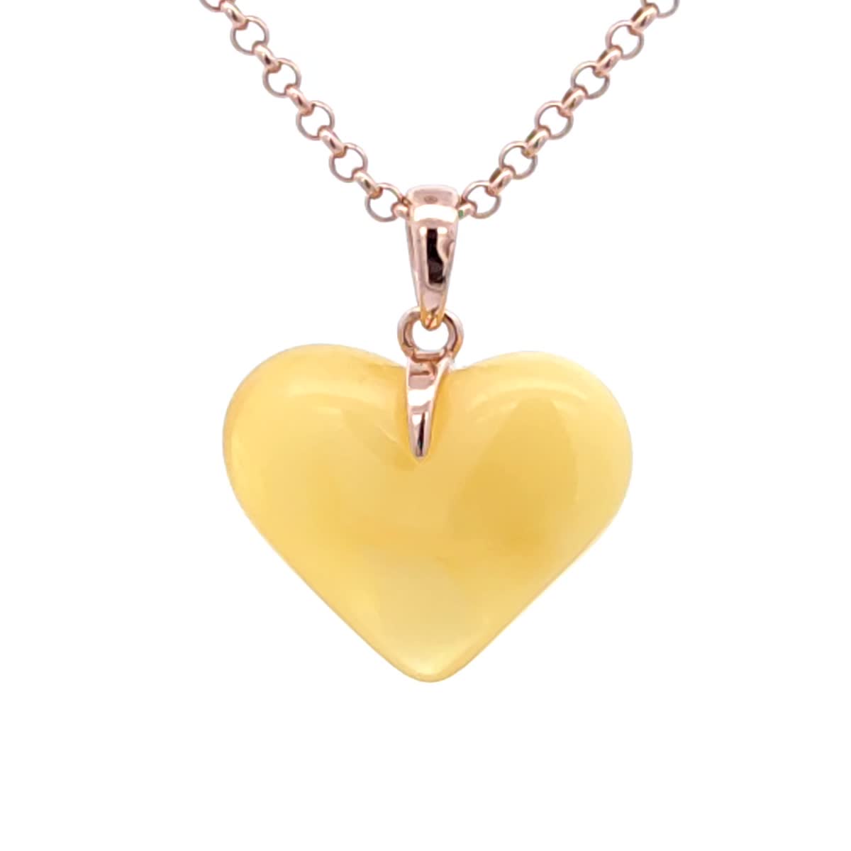 White Amber Silver Pendant — DARVIN (Pre-Order)