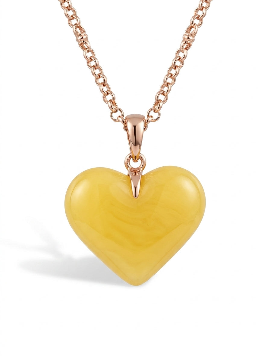 White Amber Silver Pendant — DARVIN (Pre-Order)