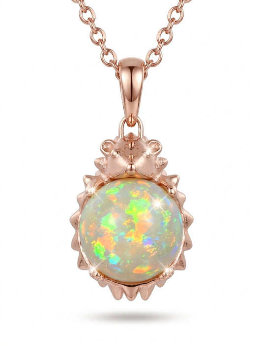 Ball White Amber Silver Pendant — DARVIN (Pre-Order)
