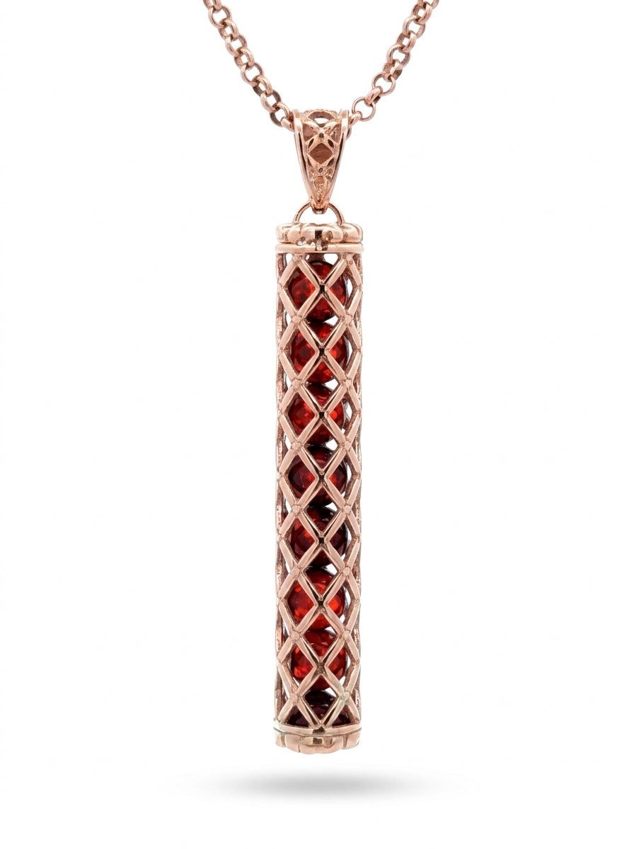 Ball Cognac Amber Silver Pendant — DARVIN (Pre-Order)