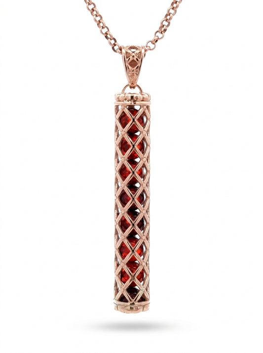 Ball Cognac Amber Silver Pendant — DARVIN (Pre-Order)
