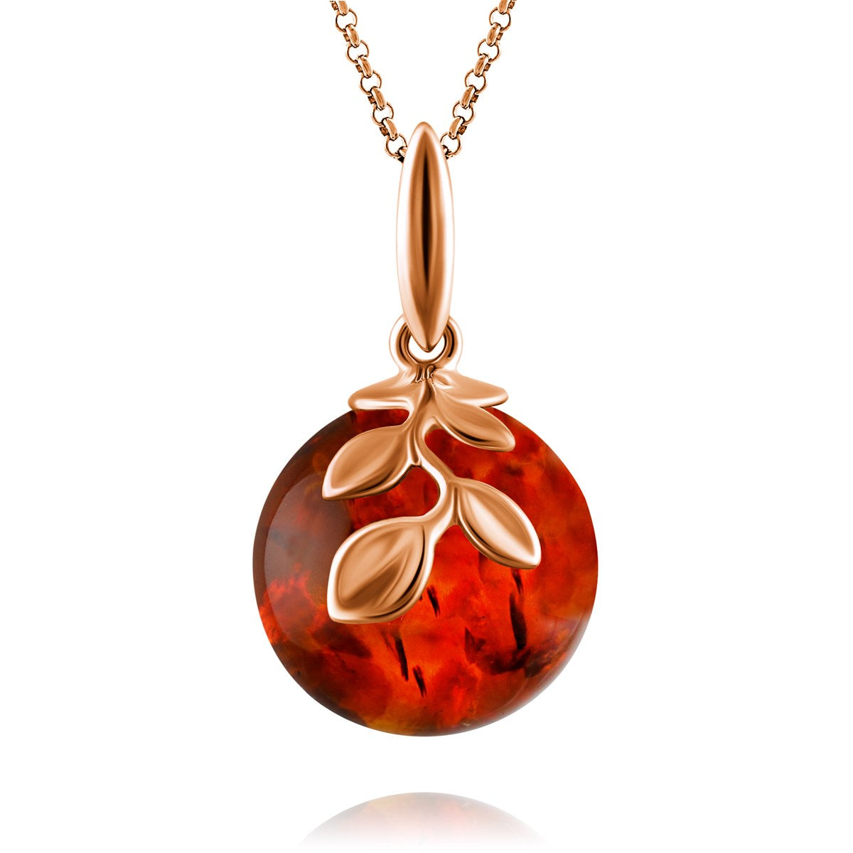 Ball Cognac Amber Silver Pendant — DARVIN (Pre-Order)