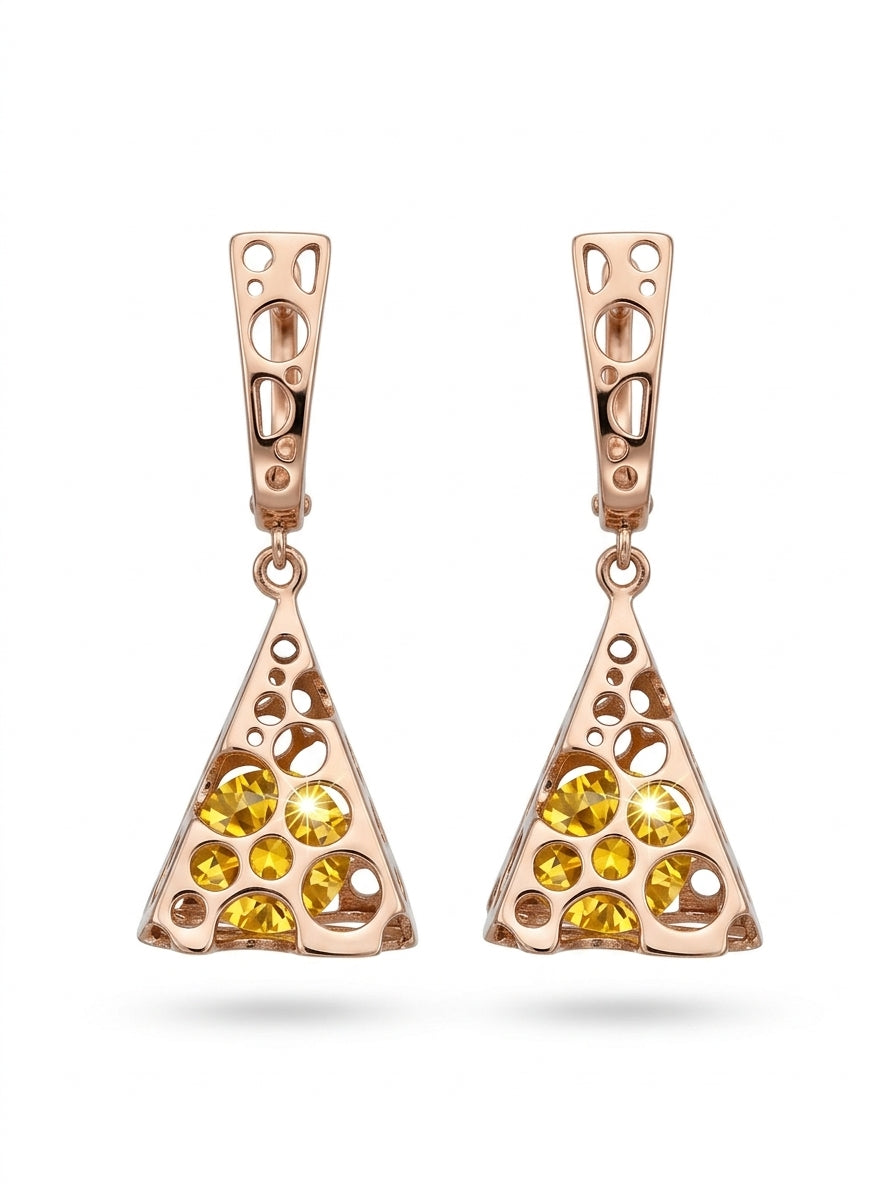 Ball Lemon Amber Silver Earrings — DARVIN (Pre-Order)