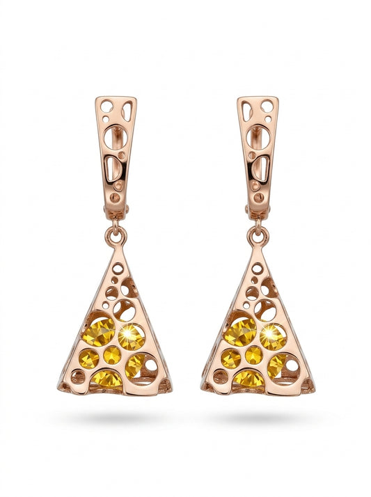 Ball Lemon Amber Silver Earrings — DARVIN (Pre-Order)