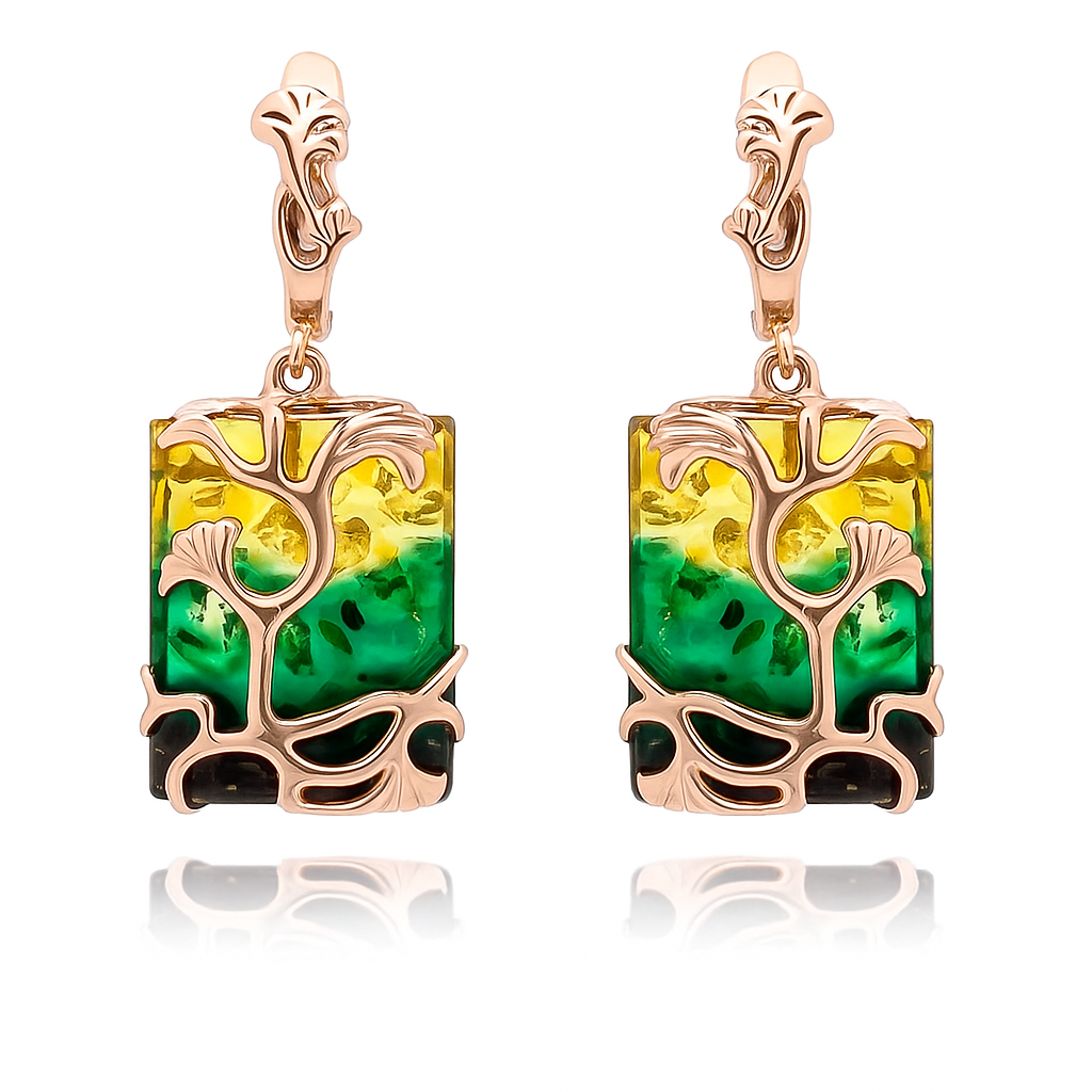 Tree of Life Jewelry Set — “Amber Harmony”