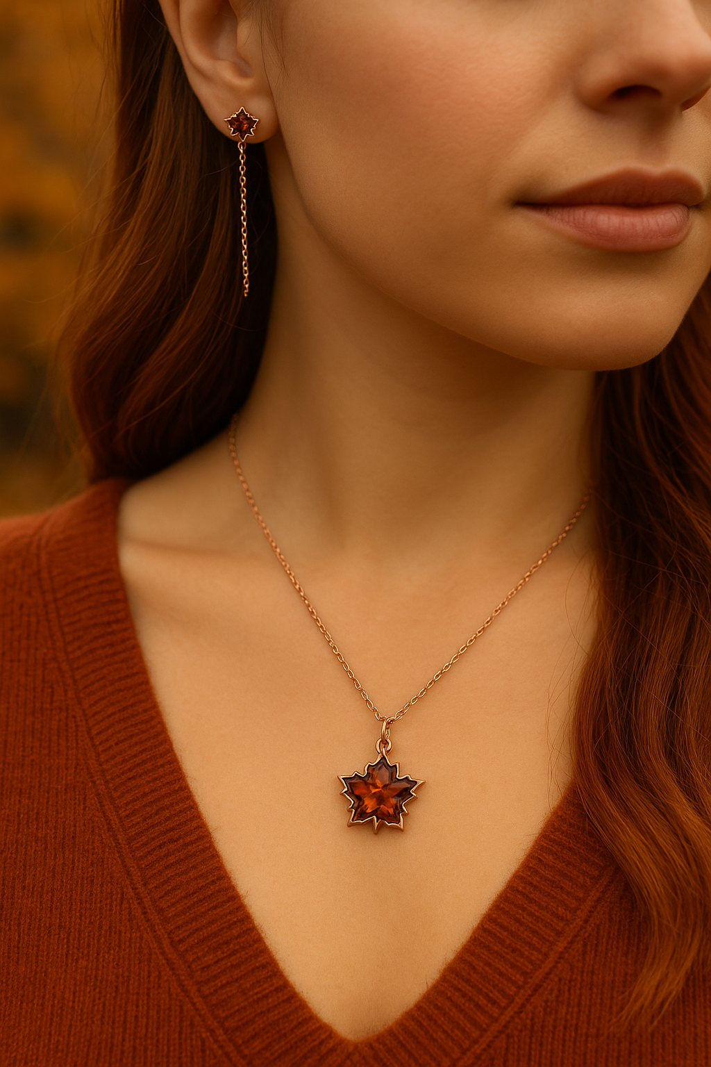 Amber Maple Earrings — Collection “Maple”