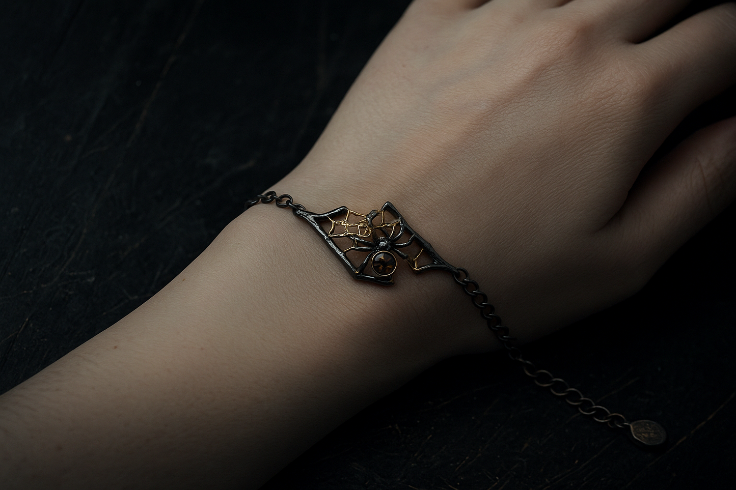 Amber Spider Bracelet