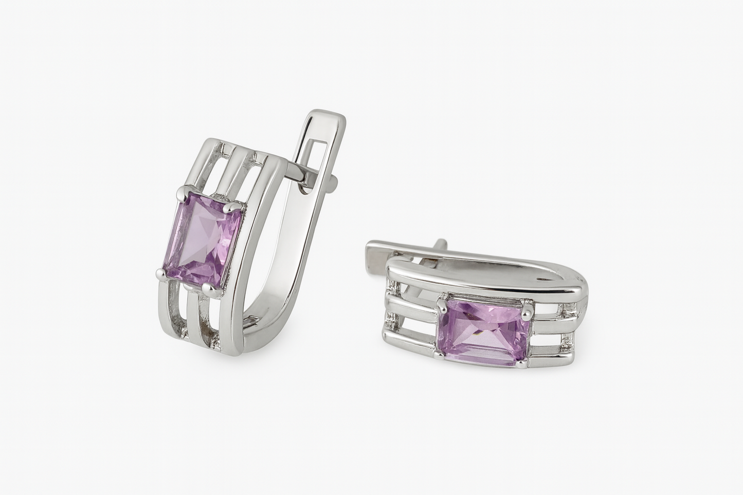 Violet Dream Earrings – Sterling Silver & Amethyst