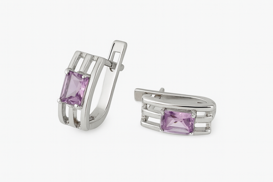 Violet Dream Earrings – Sterling Silver & Amethyst