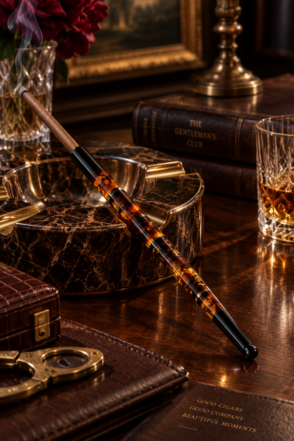 Handmade Baltic Amber Cigar Holder