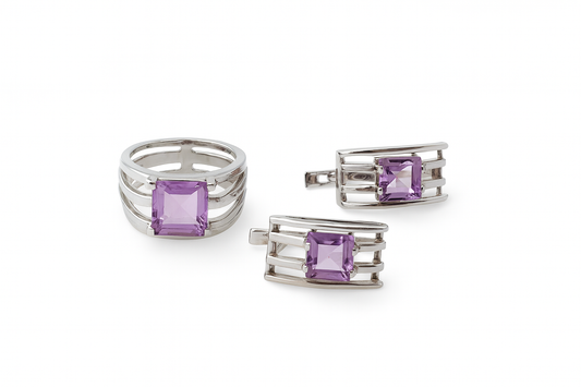 Violet Dream Set – Sterling Silver & Amethyst Jewelry