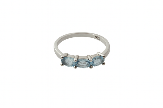 Sky Whisper Ring – Sterling Silver & Sky Blue Topaz