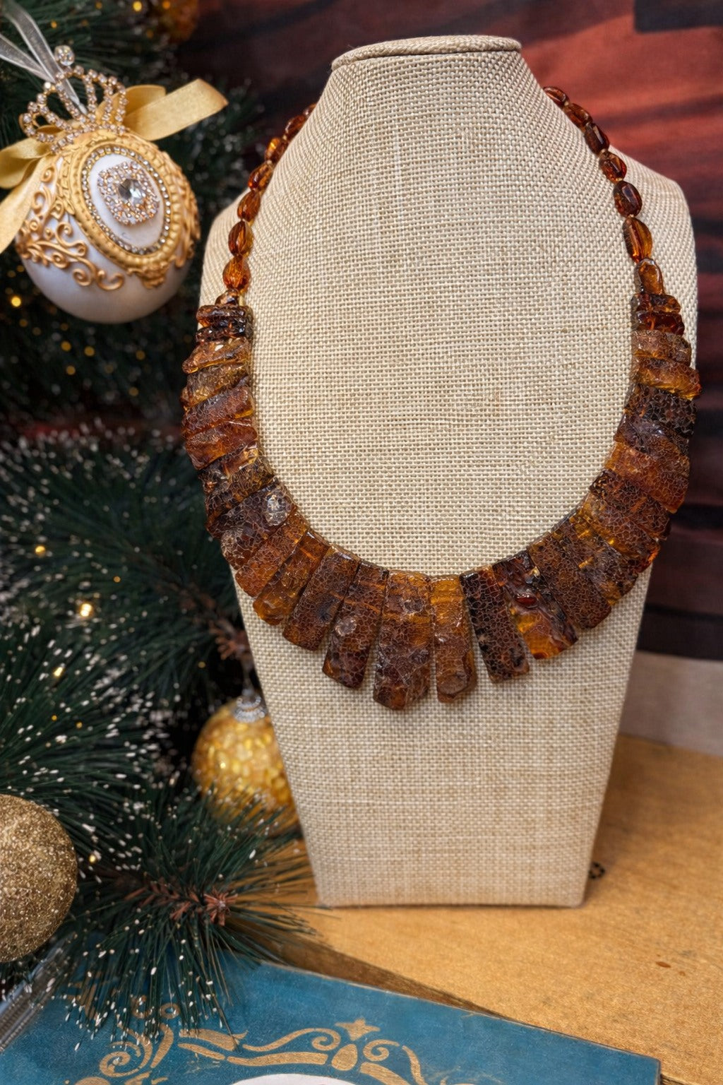 Cleopatra Collection Baltic Amber Statement Necklace